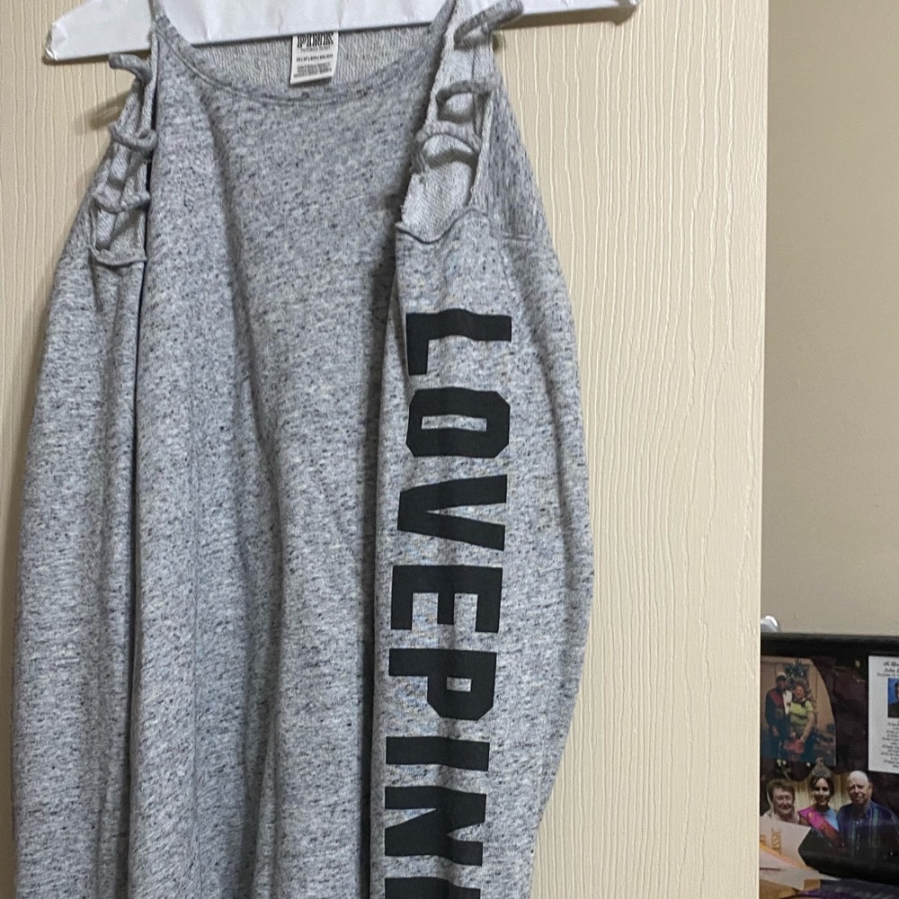 Pink Victoria’s Secret sweatshirt